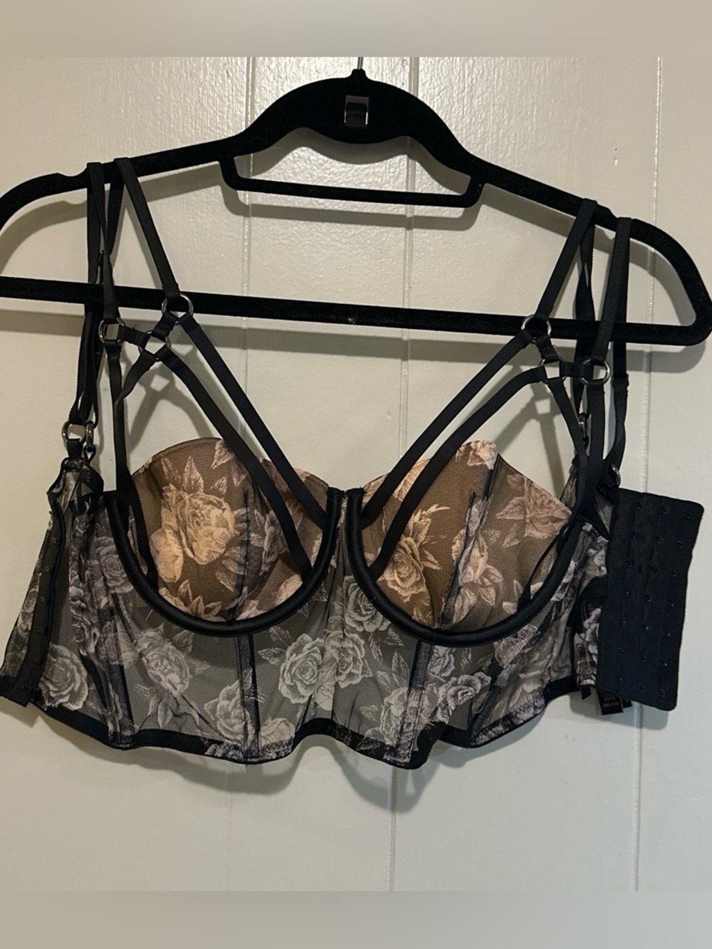 Victoria secret Sheer Floral Underwire Longline Bralette